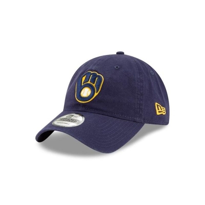 Blue Milwaukee Brewers Hat - New Era MLB Core Classic 9TWENTY Adjustable Caps USA8215093